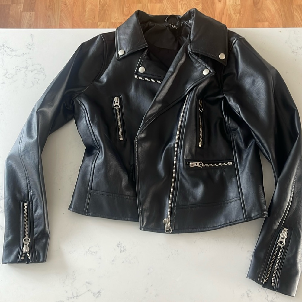 Torrid Black Leather Moto Jacket